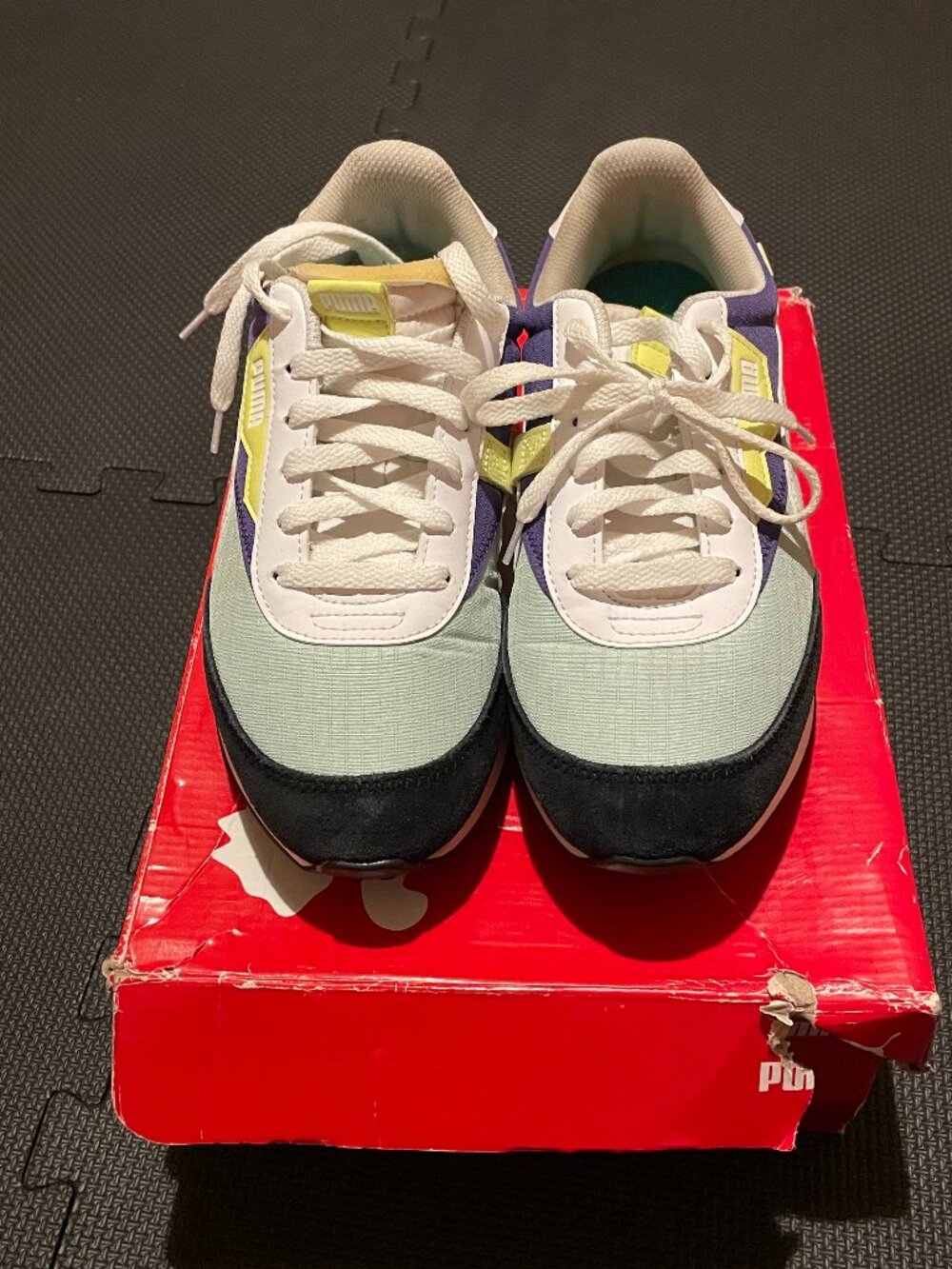 Puma Retro Sneakers White/Gray/Purple/Yellow